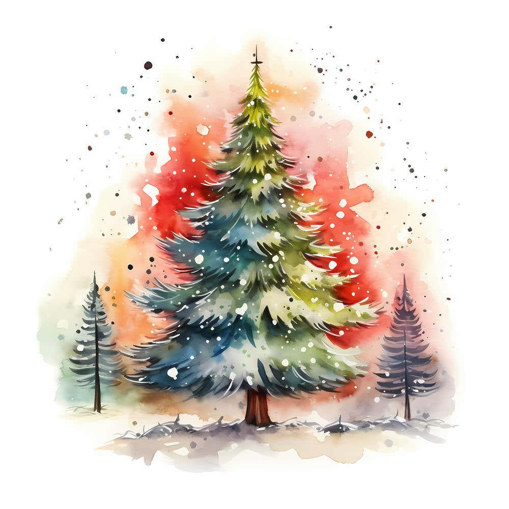 Celestial Frost: Winter Watercolour Dreams