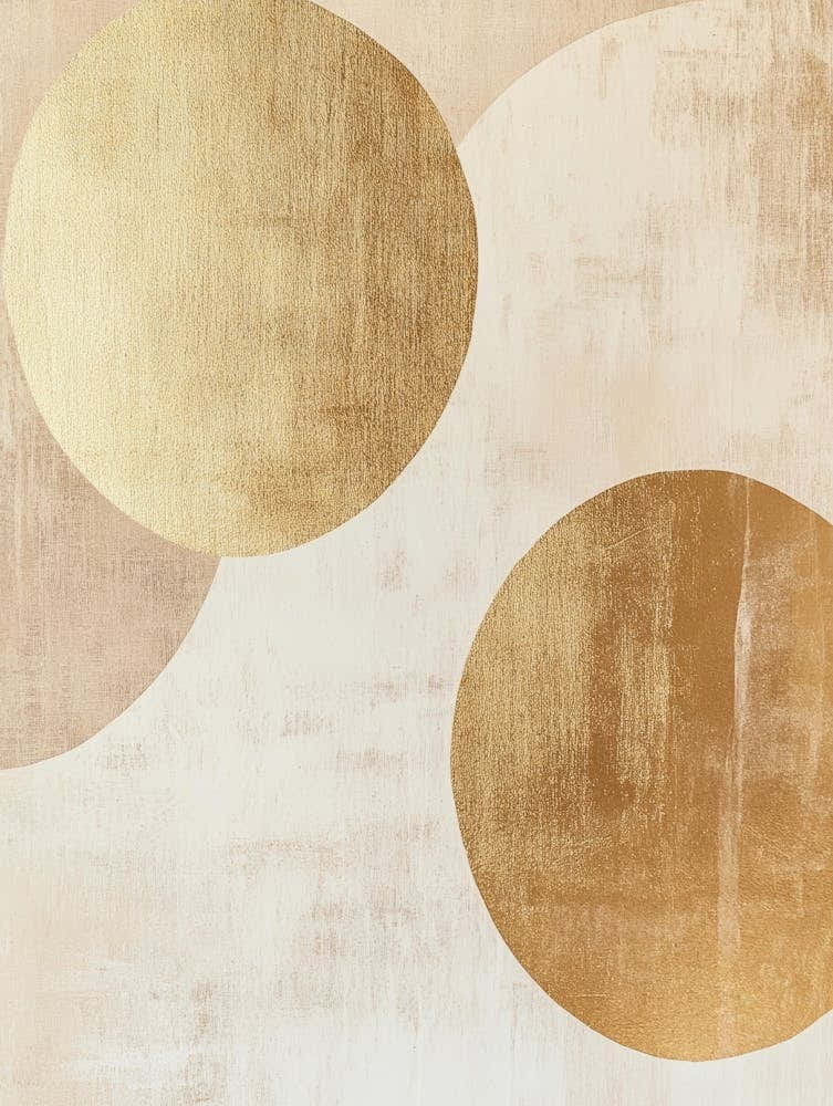 Gold Circles Canvas Print 1