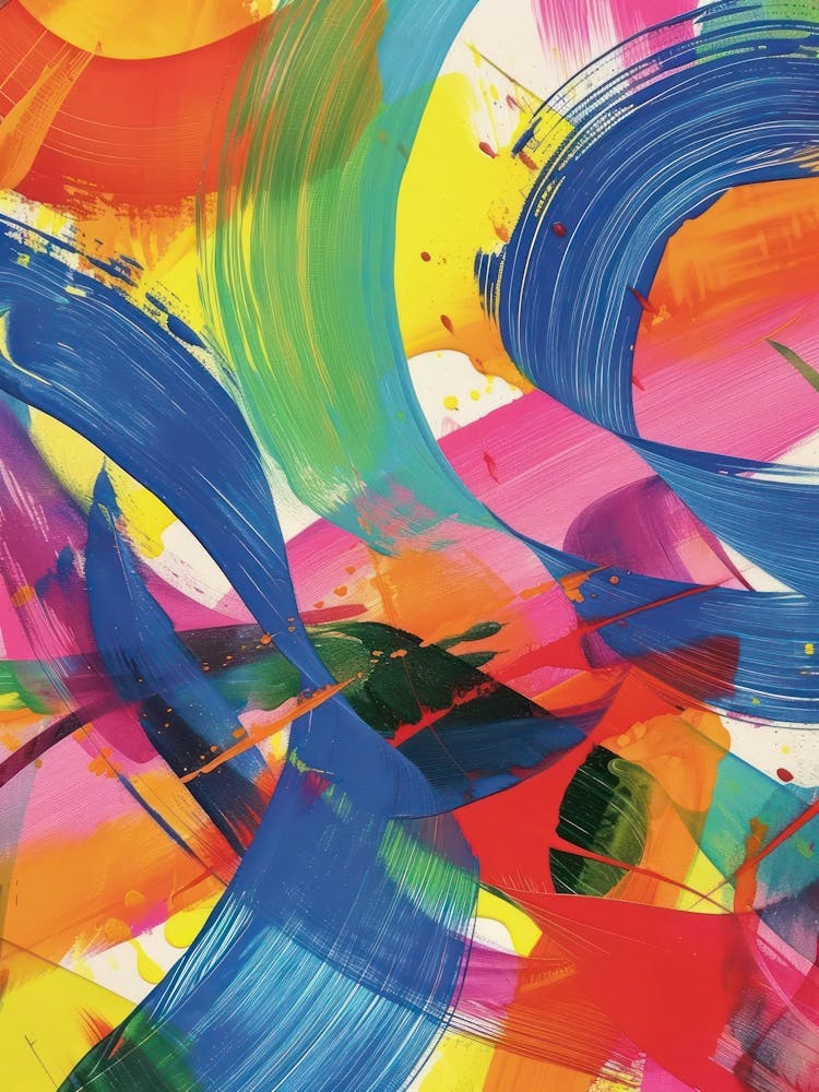 Rainbow Paint Brush Strokes 1