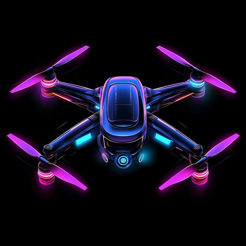 Drone Flying In The Dark