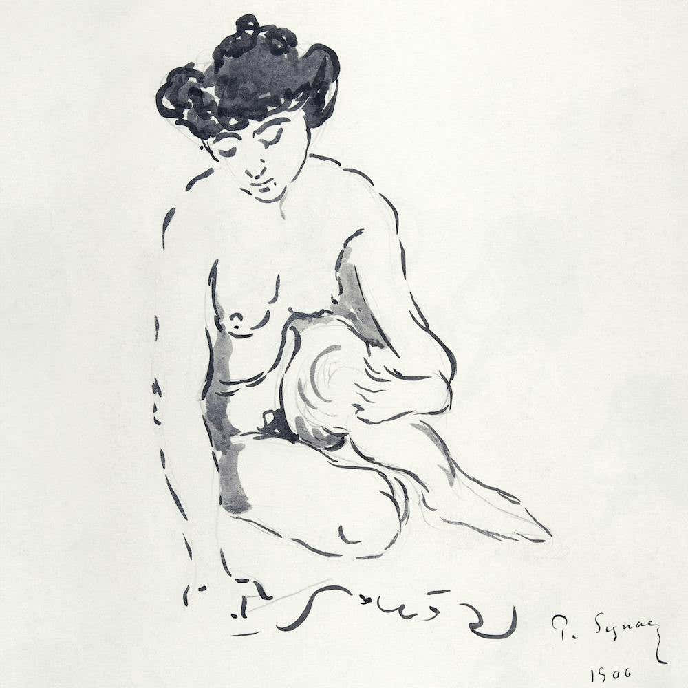 Seated Nude Woman, Paul Signac