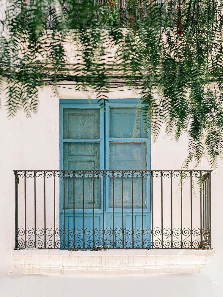 Ibiza Blue Door & Balcony in Eivissa // Ibiza Travel Photography