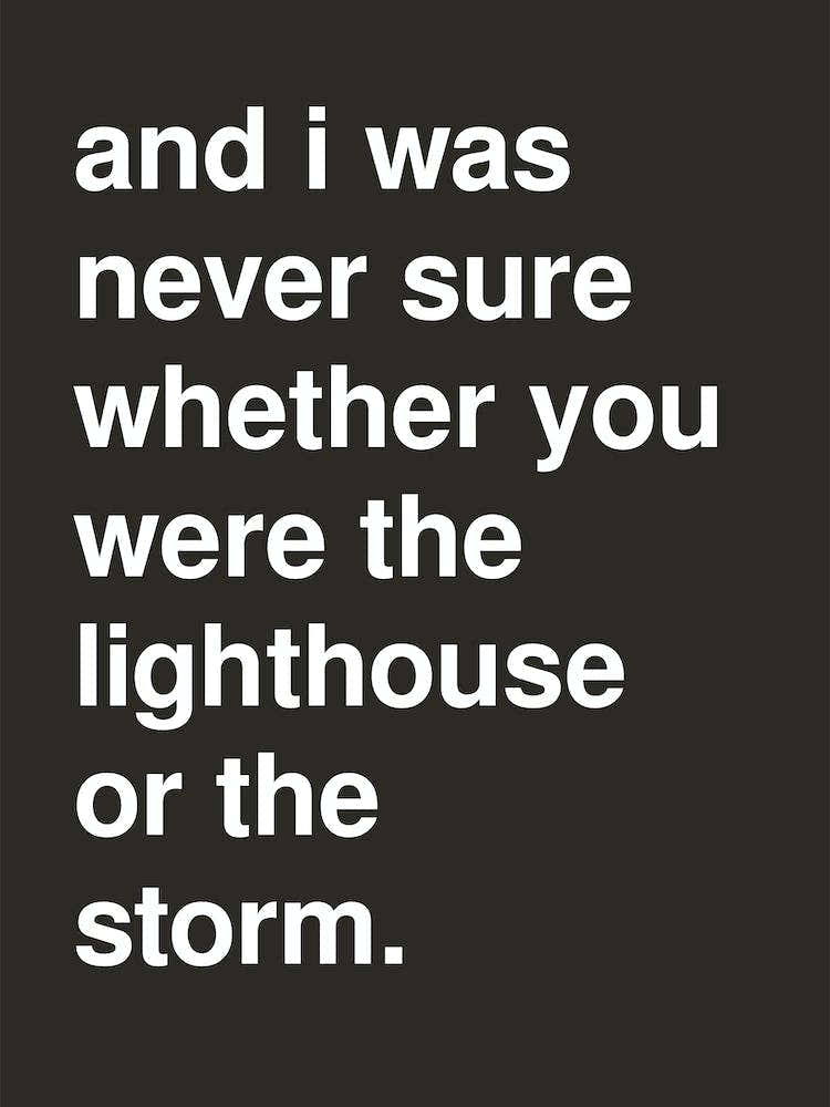 The Storm Life Quote Statement In Black