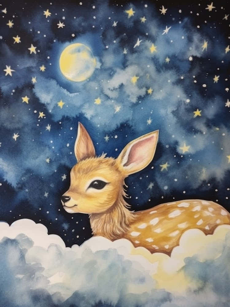 Baby Deer 2 Sleeping In The Clouds