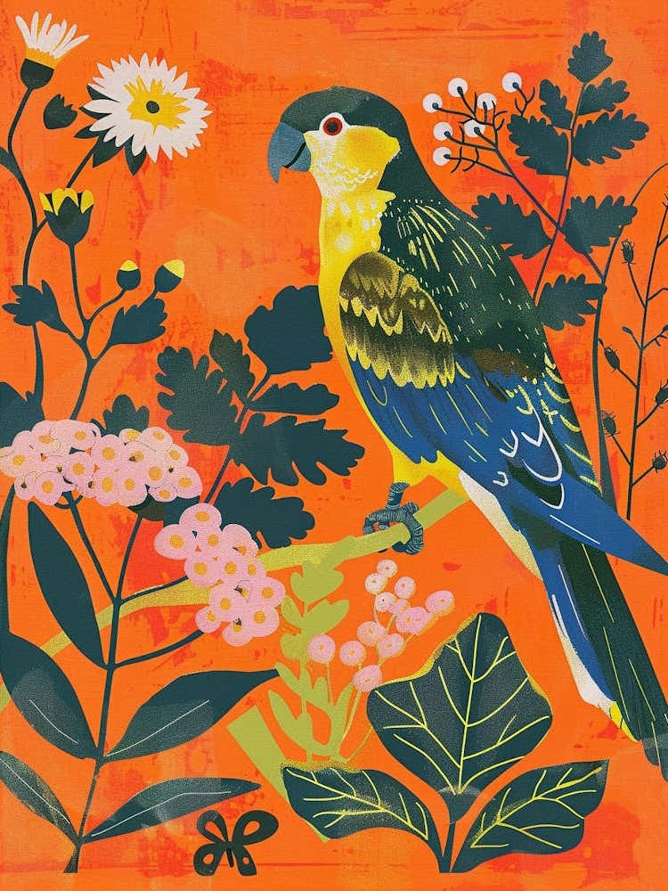 Spring Birds Parrot