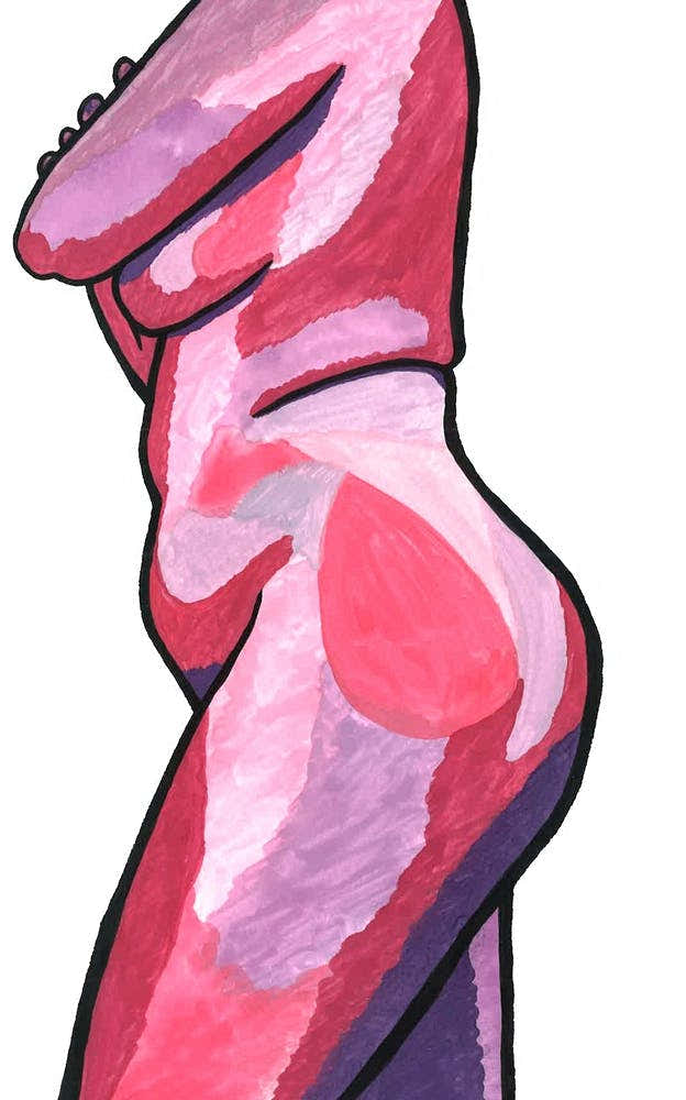 Nude Woman In Pink