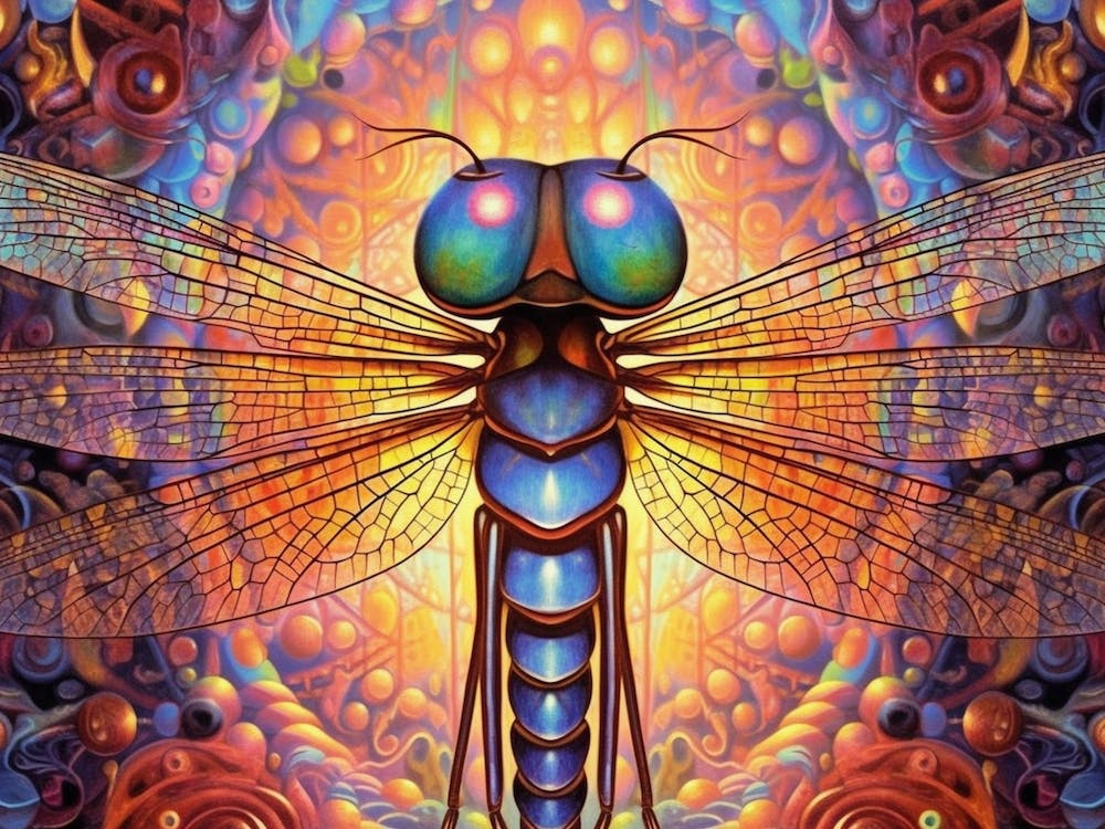 Dragonfly Blue Eyed Darner Bright Colours 1