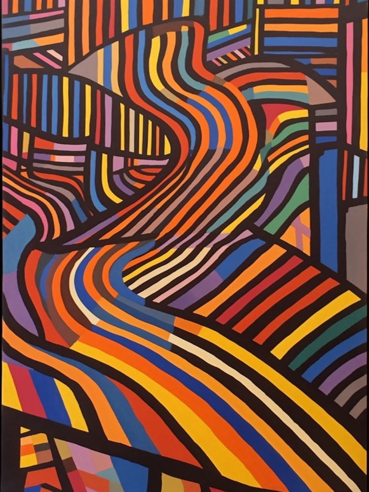 Painting Of Sydney  In The Style Of Minimalism 2