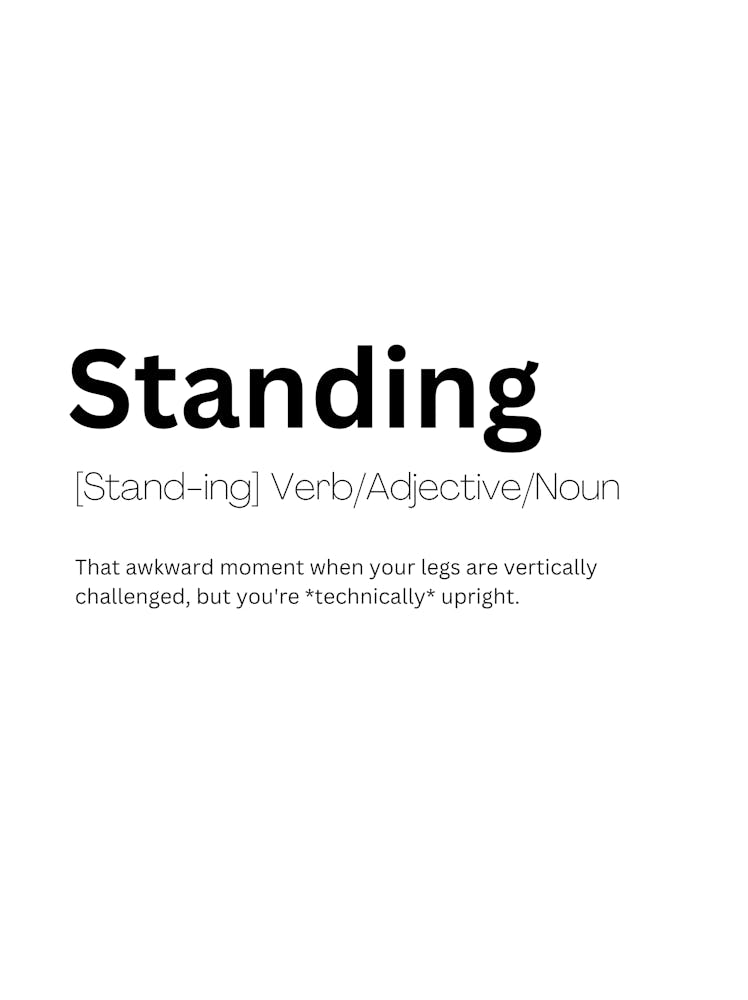 STANDING DEFINITION AND MEANING visual data 2