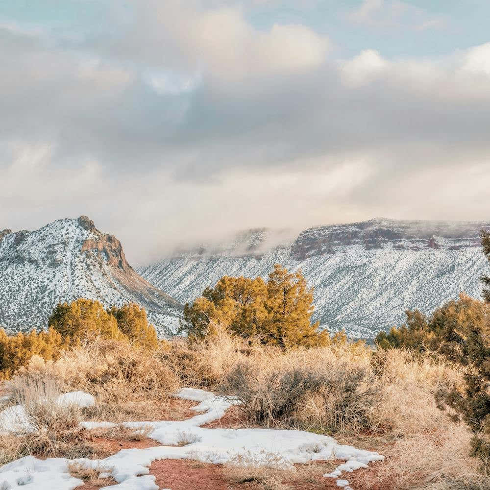 Snow Covered Desert Hills