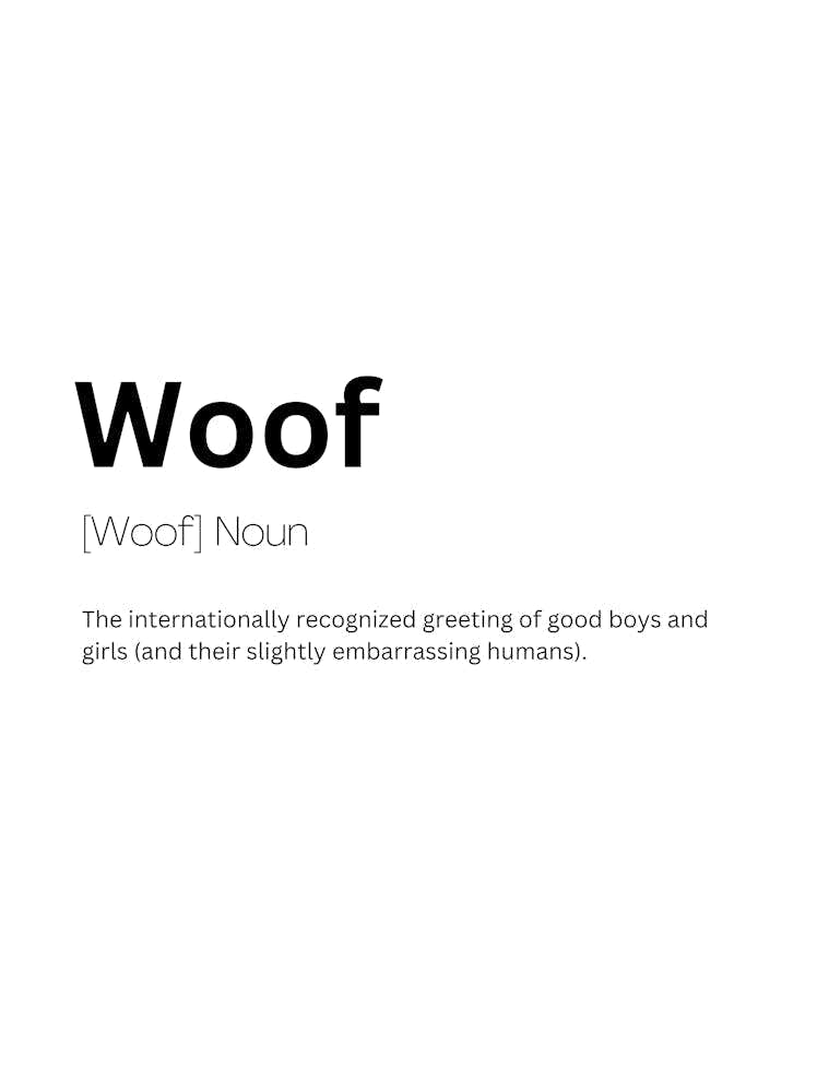 Woof Definition Meaning