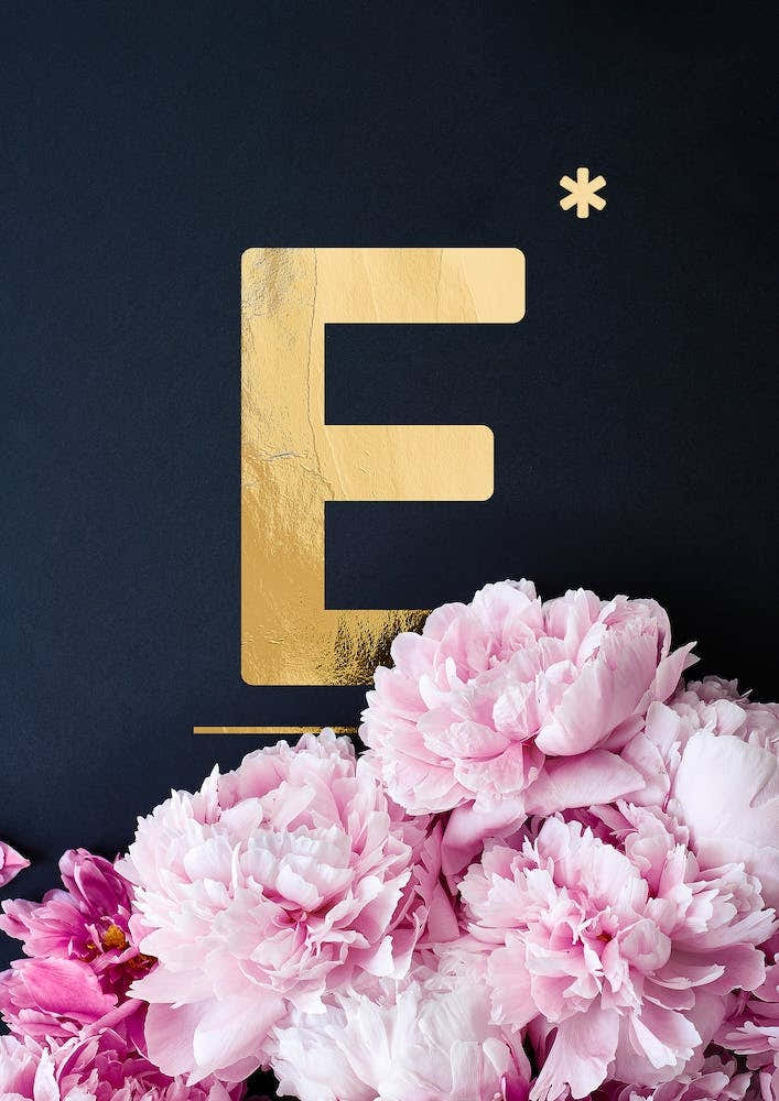 Flower Alphabet E