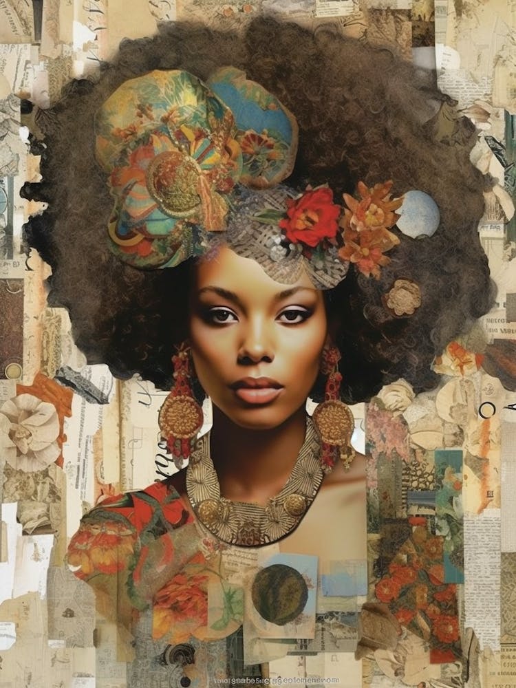 Afro Collage Portrait 17