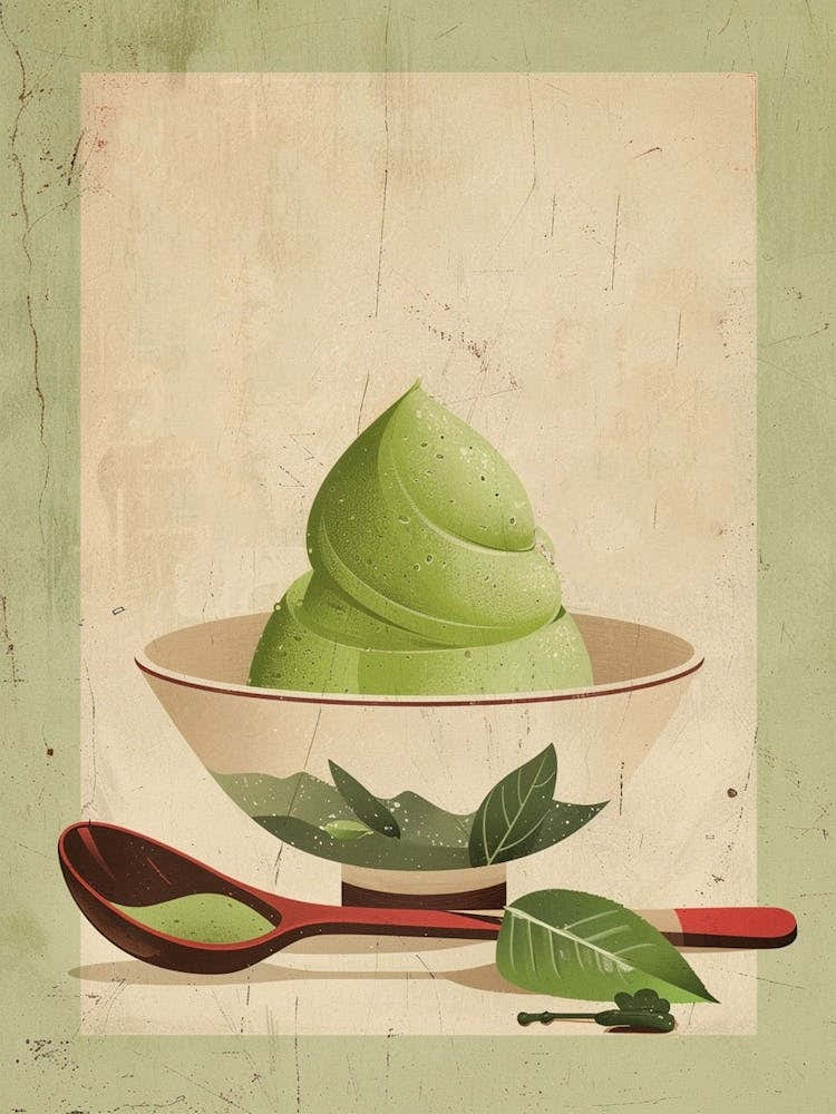 Matcha Ice Cream Mid Century Modern