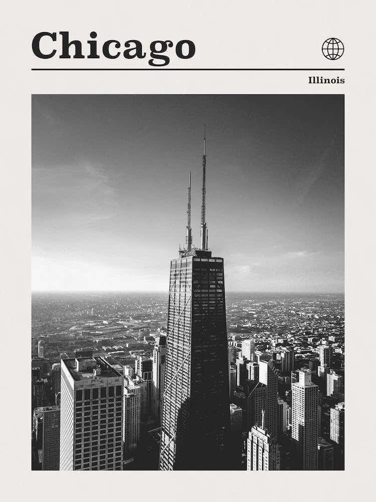 Chicago Illinois Black And White