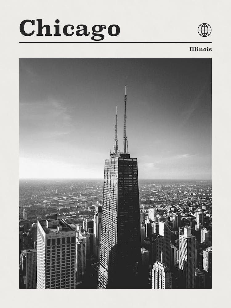 Chicago Illinois Black And White