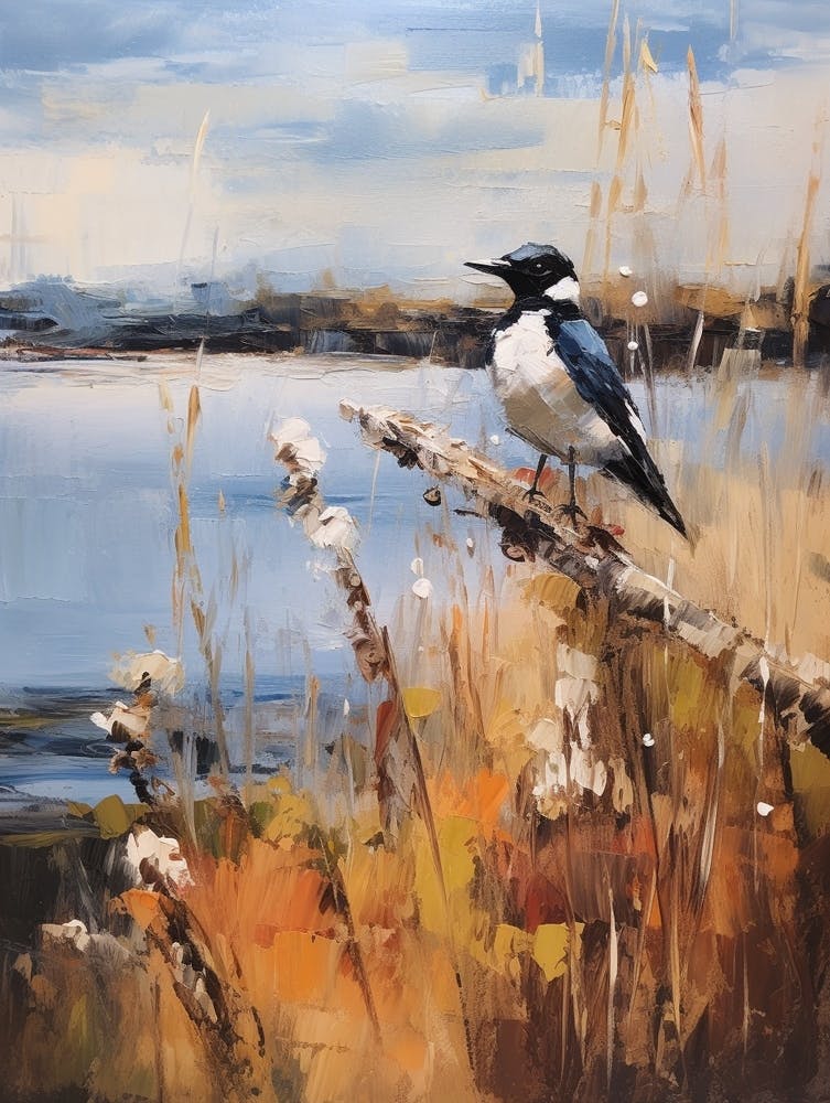 Bird Painting Magpie 7