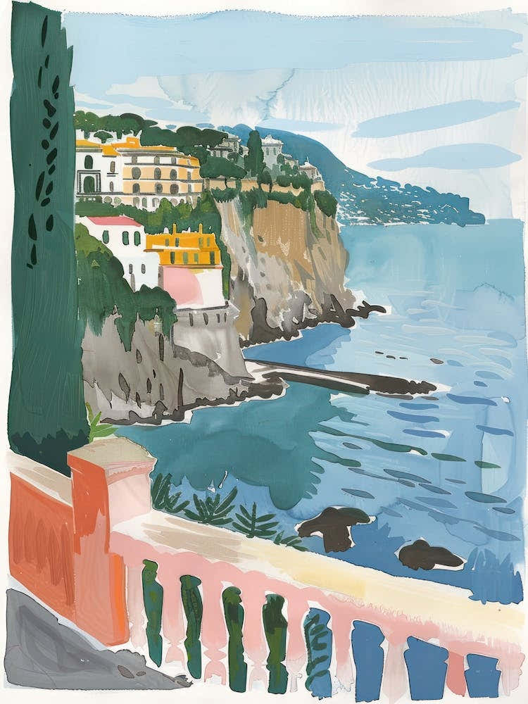 Travel Poster Happy Places Sorrento 4