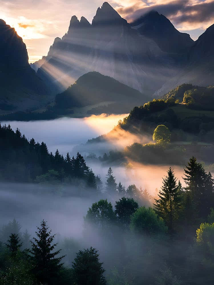 Sunrise In The Mountains 3