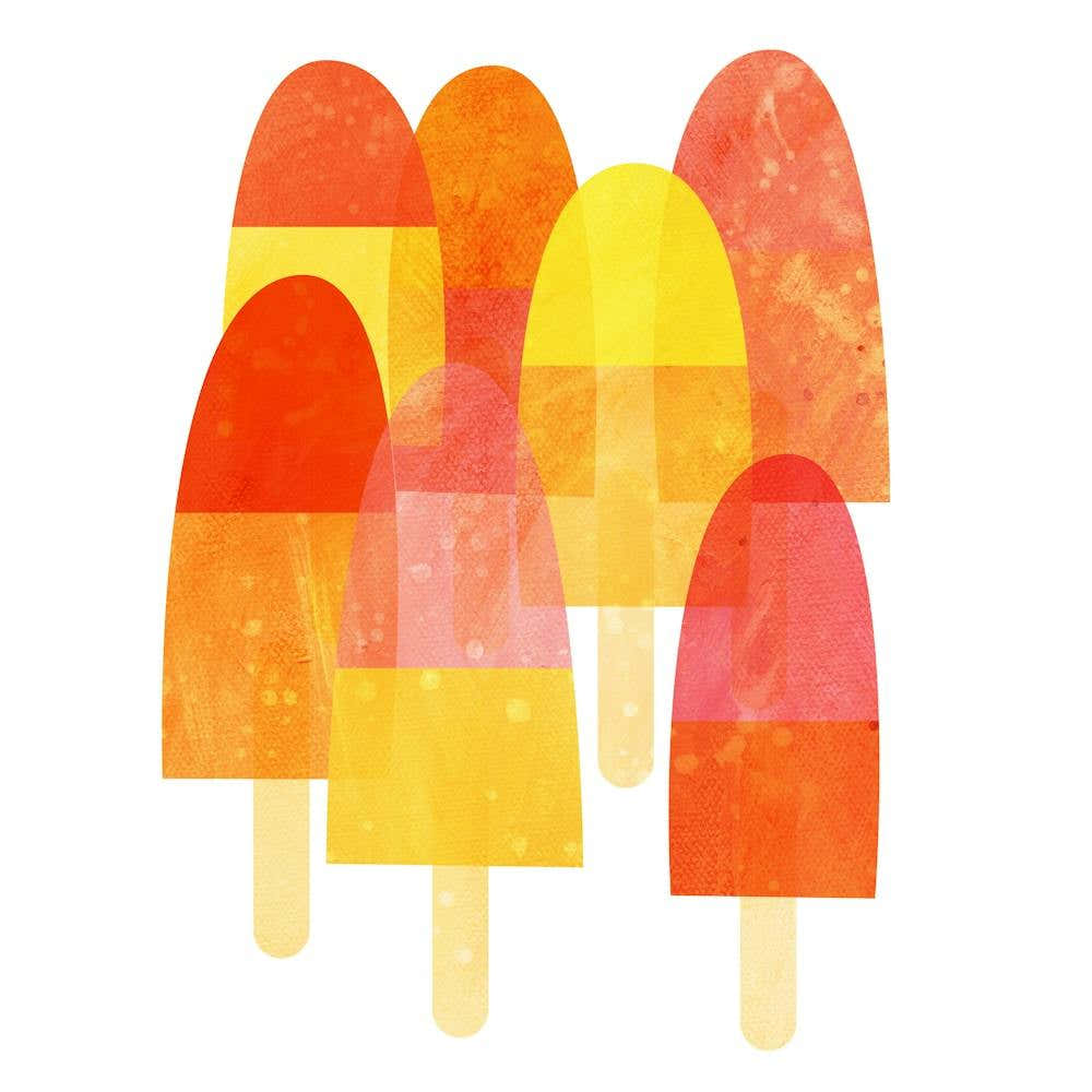 Watercolor Popsicles and Ice Lollies