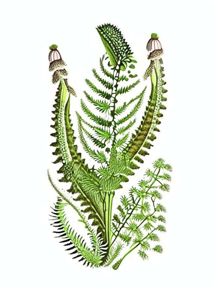 Mountain Spleenwort Vintage Botanical Poster
