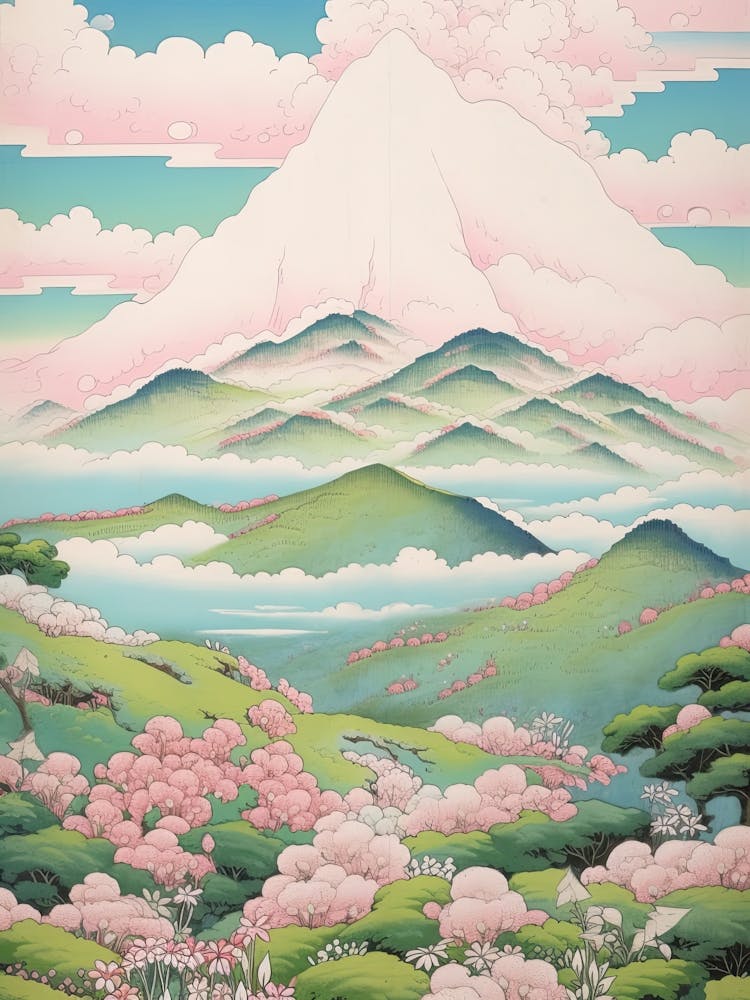 Mount Kuju In Oita, Japanese Landscape 3