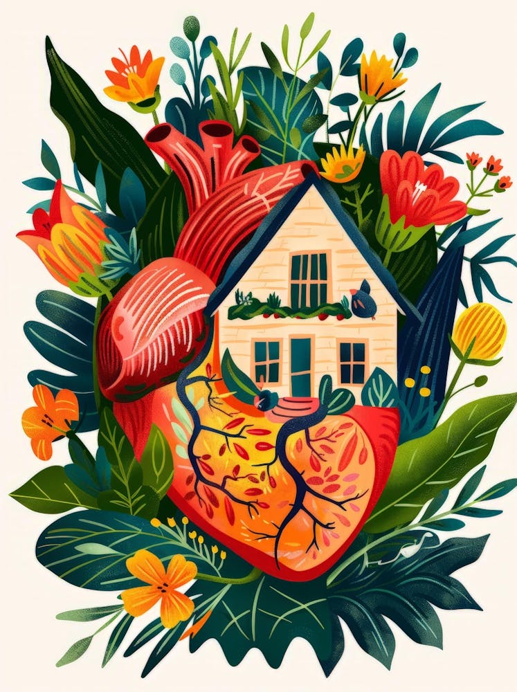 Heart House Illustration