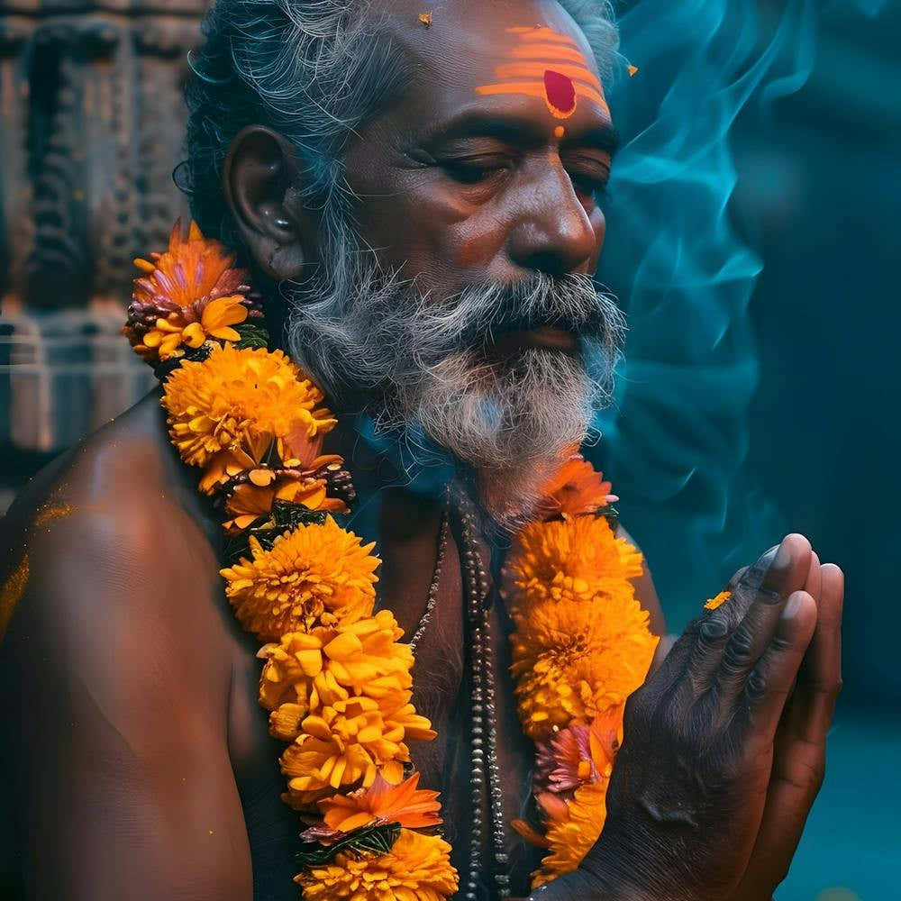 Hindu Man Praying