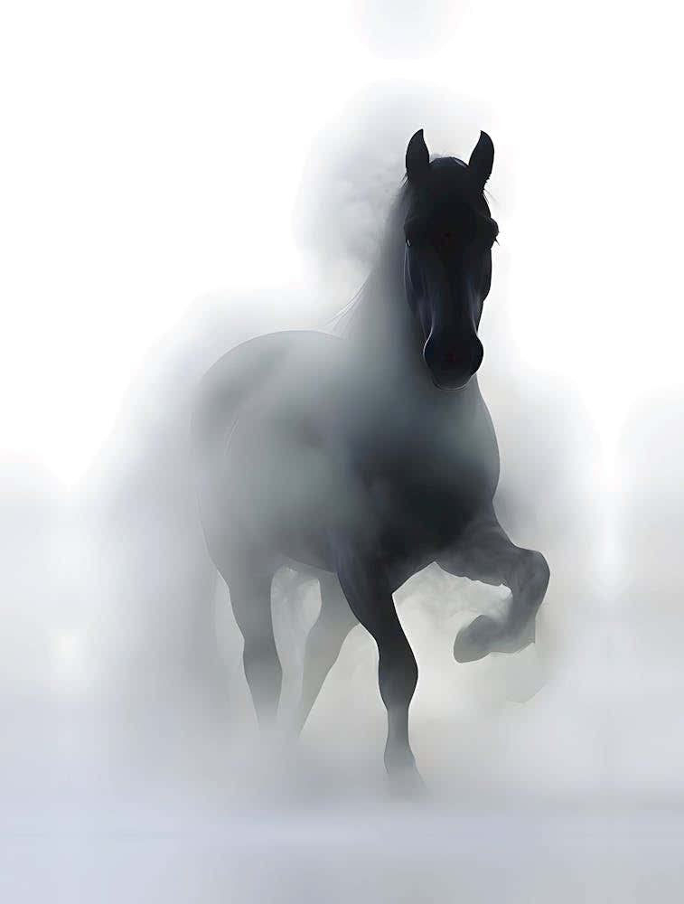 Majestic Horse In The Fog