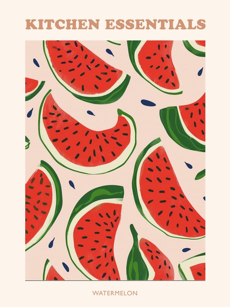 Watermelon Pattern Illustration Poster 2