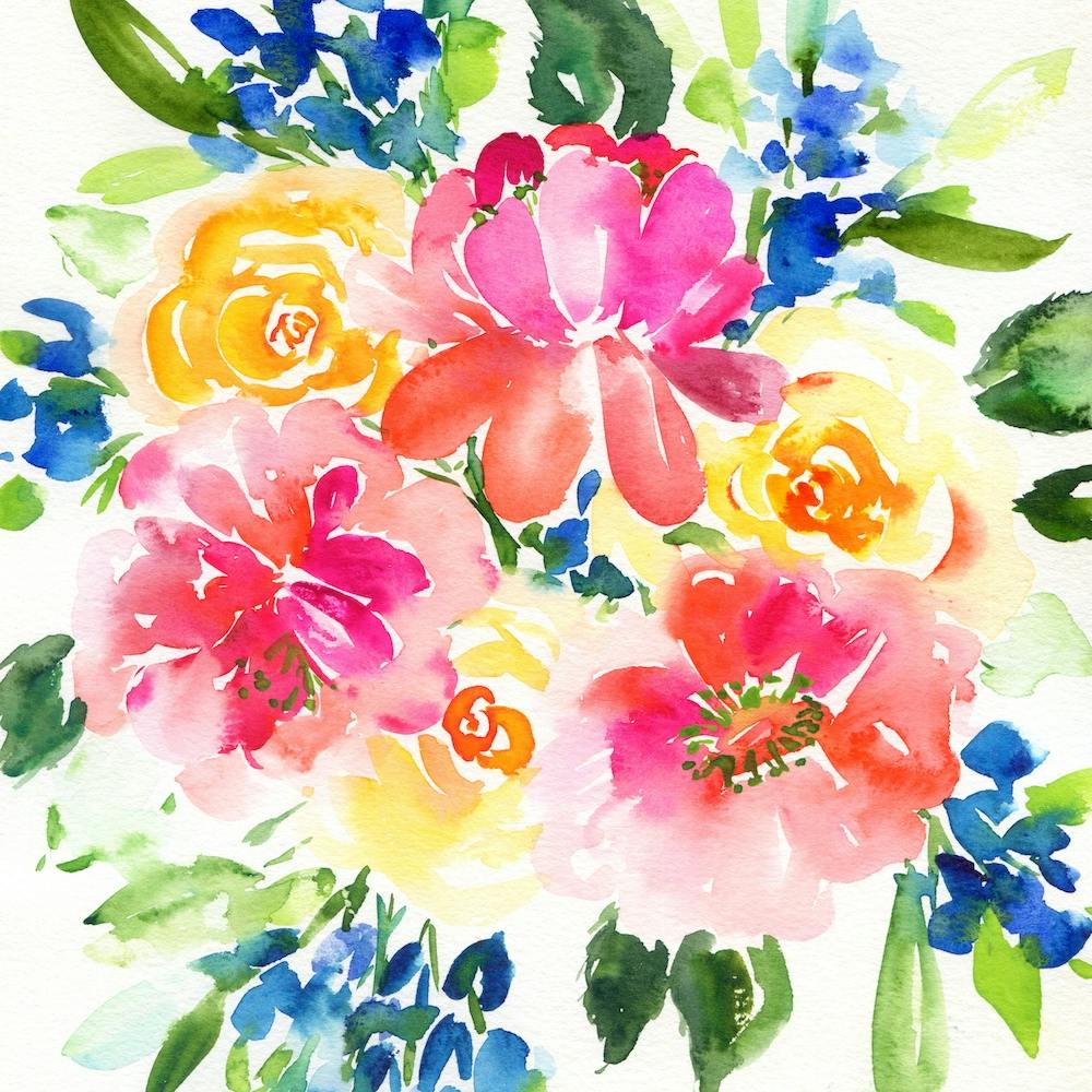 Watercolor Floral Bouquet