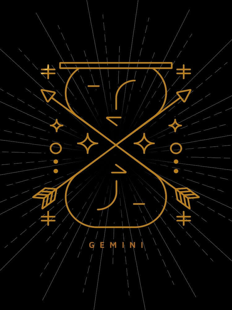 Gemini — Zodiac geometric