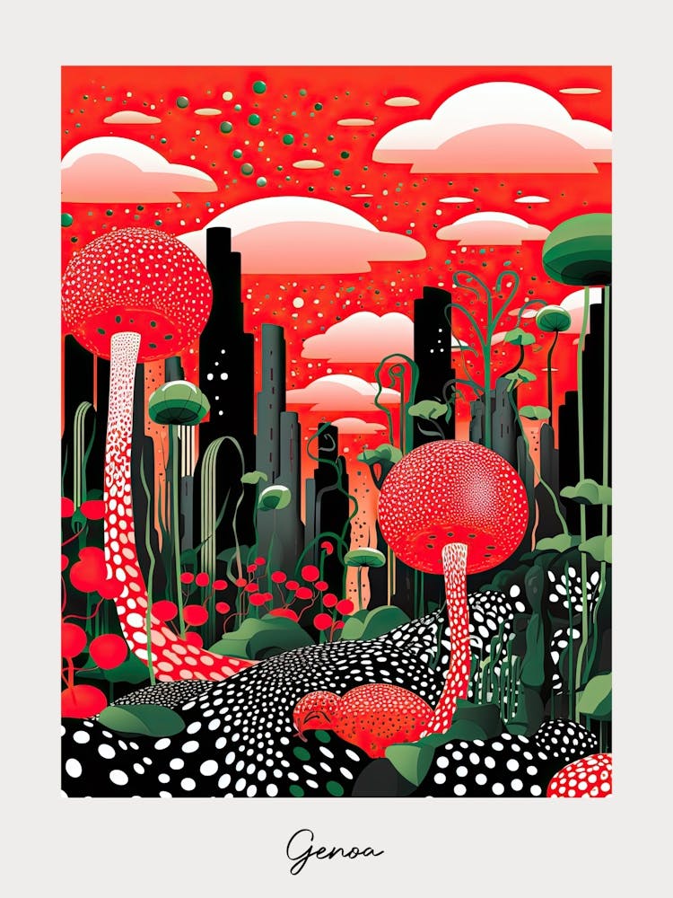 Poster Of Genoa, Italy, Illustration In The Style Of Pop Art 3