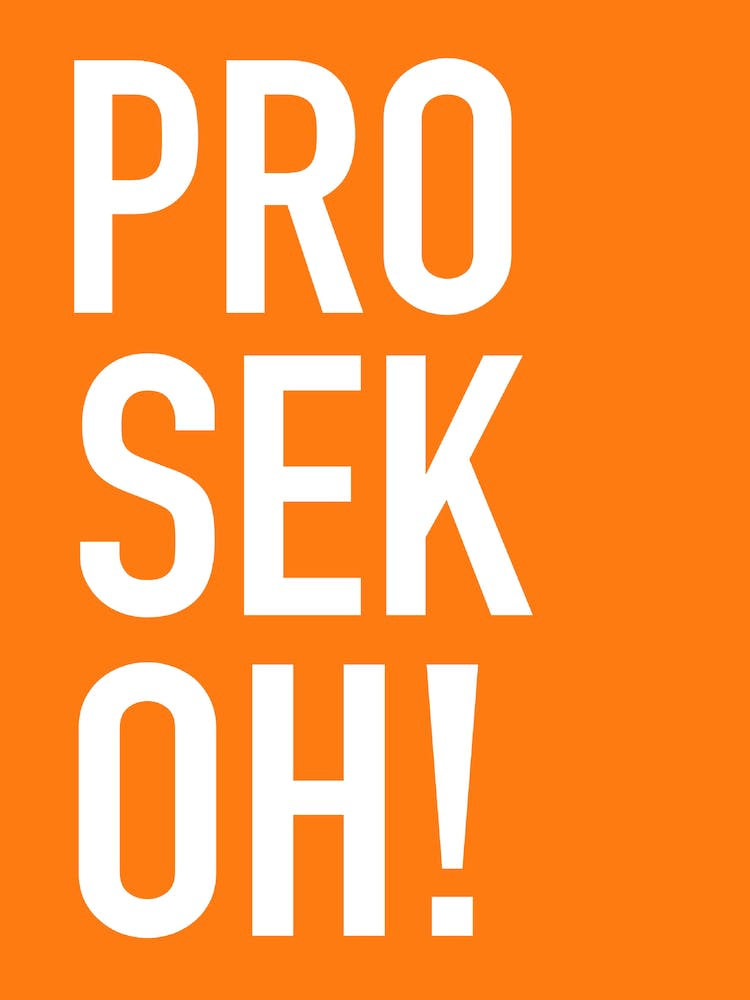 Prosecco Drink Typography