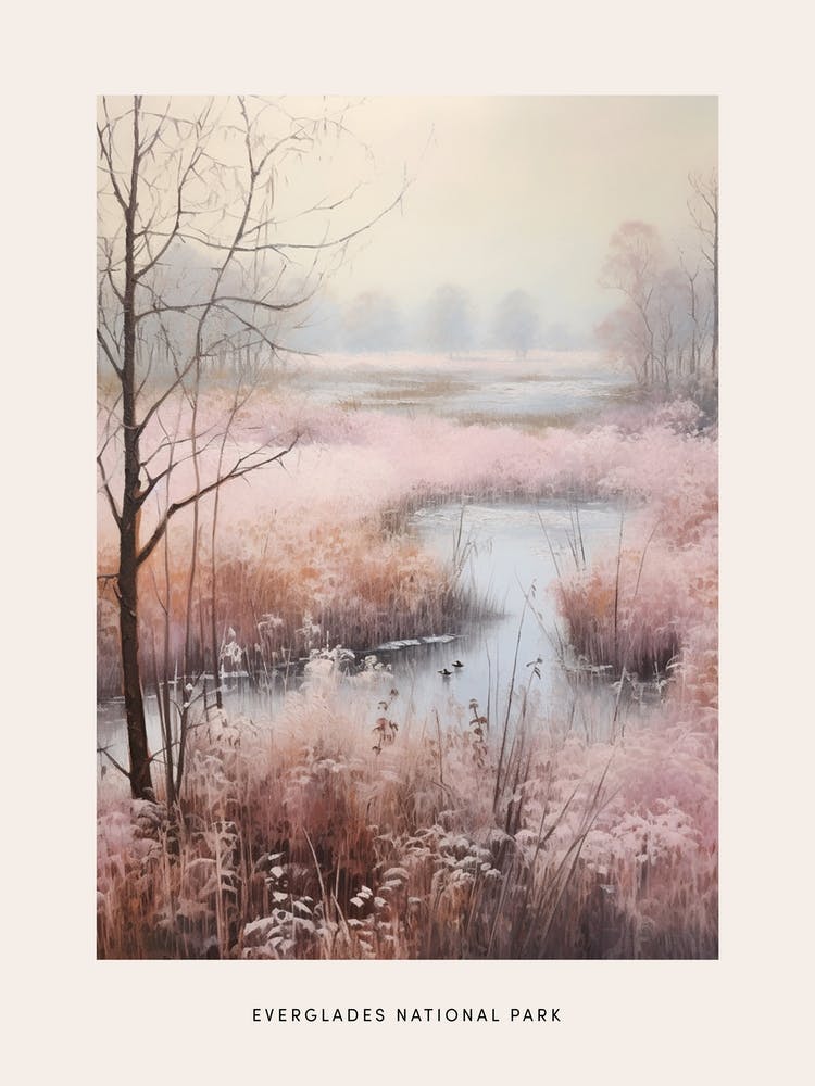 Dreamy Winter National Park Poster  Everglades National Park United States 4