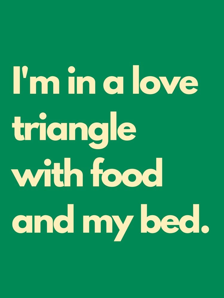 Love Triangle Green Yellow Kitchen Typography