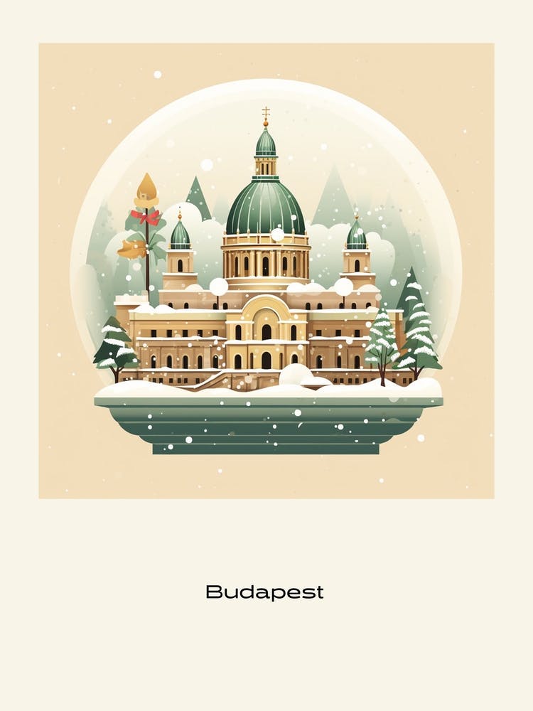 Budapest Hungary Snowglobe Poster