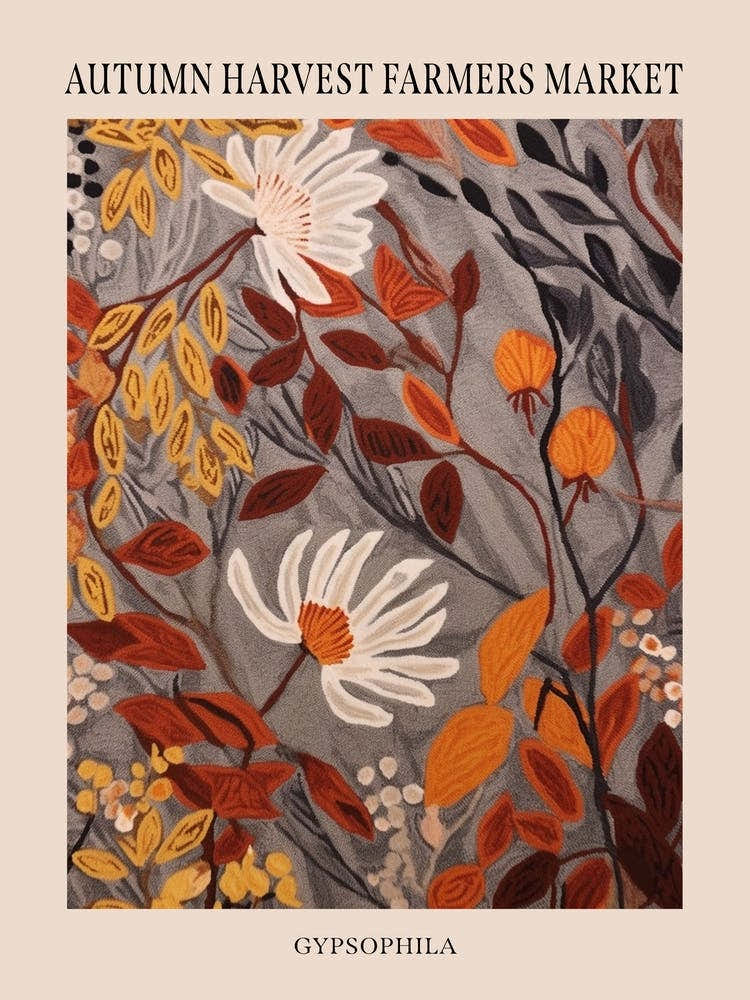 Fall Botanicals Gypsophila 1 Poster