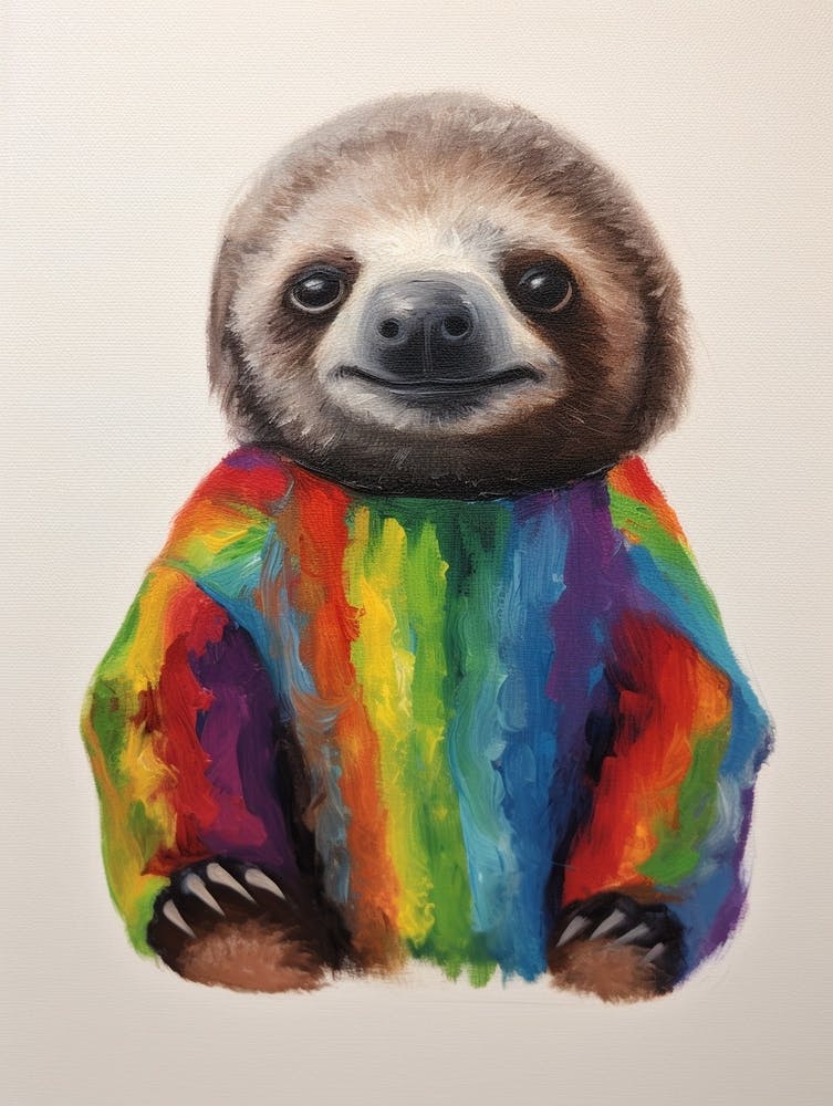 Baby Animal Wearing Sweater Sloth 3