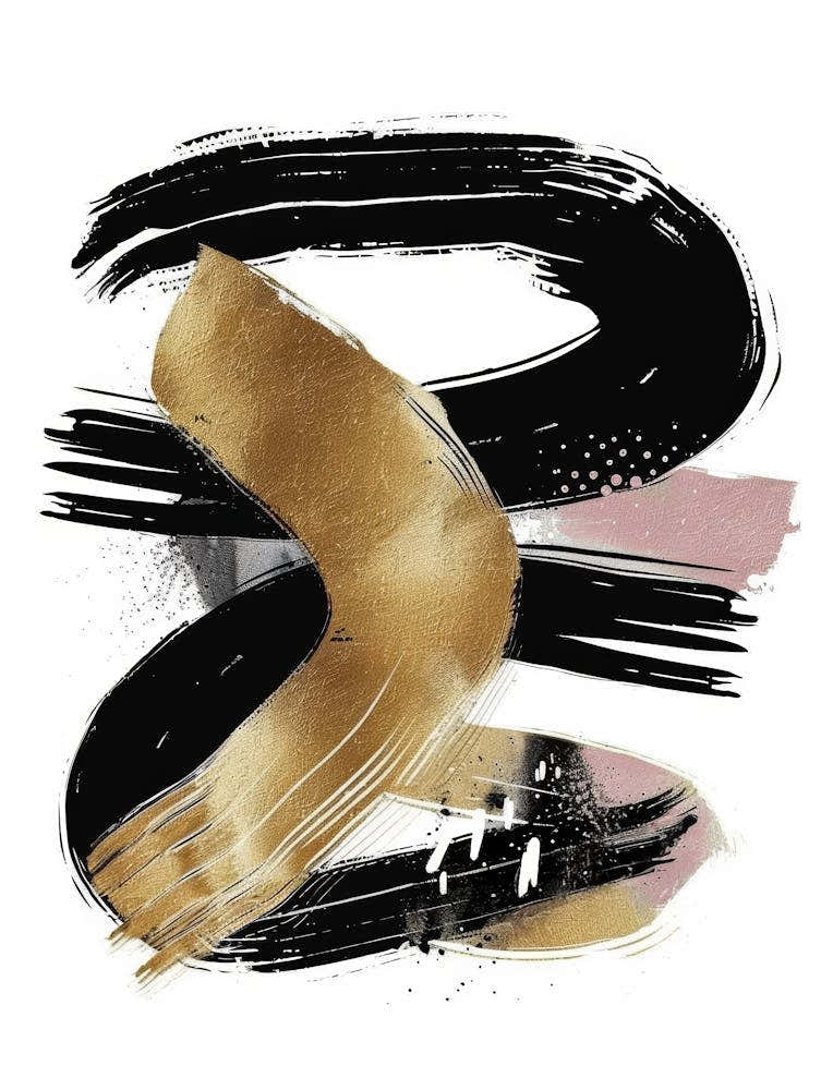 Gold And Black Letter S 1