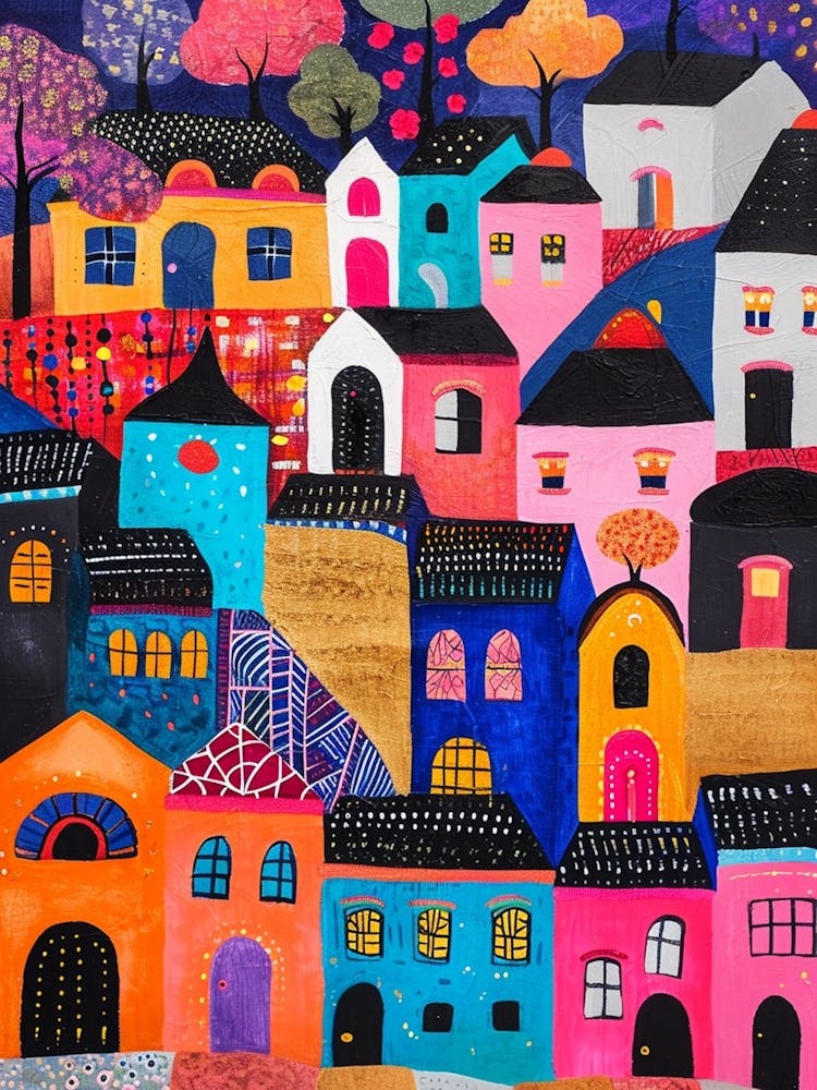 Kitsch Colourful Capetown Cityscape 4