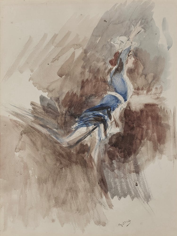 Dancer In Blue Dress