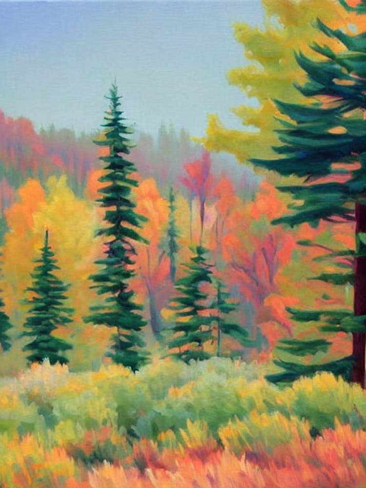 Concolor Fir Tree Watercolour 2