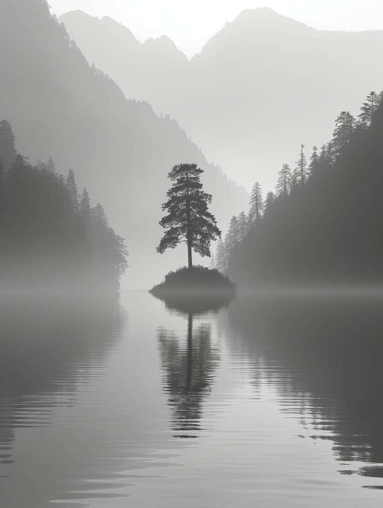 Lone Tree In The Mist