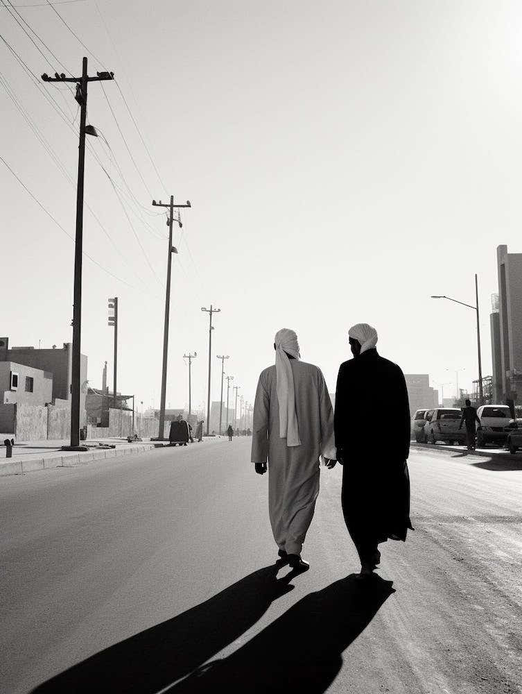 Riyadh, Saudi Arabia, Black And White Old Photo 1