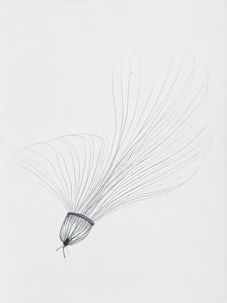 Box Jellyfish Black & White Drawing