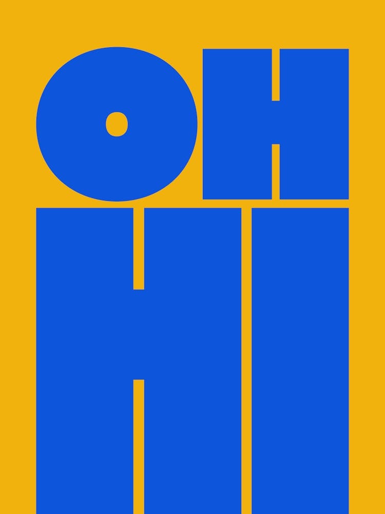 Oh Hi - Blue & Yellow