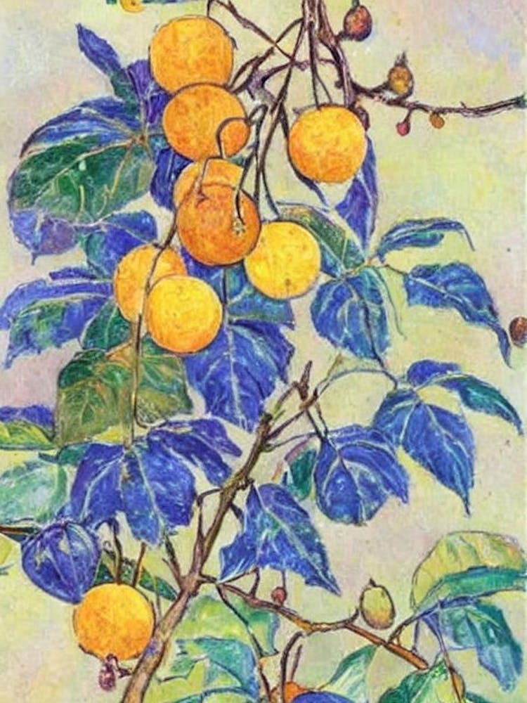 Golden Berry Vintage Sketch Fruit