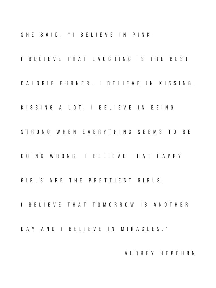 She Said I Believe In Pink