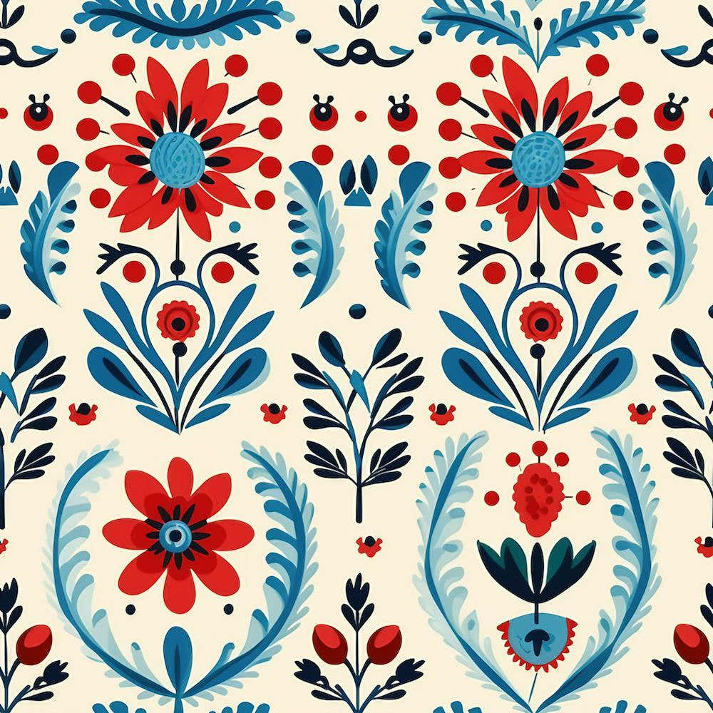 Floral Seamless Folk Art 1